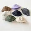 Corea del Sur mismo estilo cara sonriente simple bordada sombrero de pescador para niños sombrero de sol versátil para bebé sombrero de cubo de ala ancha