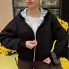 Cárdigan con cremallera estilo americano, sudadera con capucha de manga larga con forro estampado de dinero creativo y moderno estilo Harajuku, chaqueta unisex