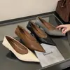 Zapatos Planos Versátiles Negros Nuevos Primavera y Otoño, Tacones de Aguja, Zapatos de Tacón Alto con Punta Fina Poco Profundos, Tacones Altos, Suela Suave, Zapatos para Todas las Estaciones
