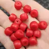 Contas vintage de vidro fosco, contas soltas de jade sintético, contas cilíndricas de ágata vermelha do sul sintética cor sangue de galinha, contas lisas, contas decorativas