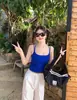 Camisola Pequeña Estilo Tailandés Ropa de Verano para Mujer con Sujetador Incorporado Hermosa Espalda Ropa Interior Ropa Exterior Sujetador Chaleco Integrado Atuendo de Dopamina