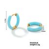 Moxi - Nuevo diseño de nicho redondo geométrico con hebilla de oreja de aceite de gota de color esmaltado, joyería retro de moda al por mayor