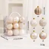 Árvore de Natal Decoração de Casa Pingente Bola de Natal Layout de Cena de Janela Bola Aveludada Decorações de Natal