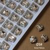 Champagne Maillard pila de cristal Joyería para uñas con acabado de diamante Celebridad de internet súper brillante marrón claro corazón de melocotón torcido Broca para uñas