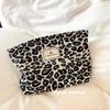 Bolsa Cosmética Estampa Leopardo Transfronteiriça da Amazon, Armazenamento Espesso, Bolsa Cosmética de Mão Conveniente para Viagem, Atacado
