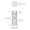 Tornillo de cabeza hexagonal de acero inoxidable 304 con extremo plano y cabeza plana DIN913, tornillo sin cabeza, M3-M10