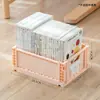 Caja de Libros Plegable Multicapa debajo de la Mesa Estante de Almacenamiento para Snacks Carrito de Almacenamiento con Ruedas de Pie para Dormitorio Estudiantil