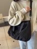 Bolsa Feminina Nova Tecido Oxford Texturizado Estudante Universitário Aula Ombro Transversal Bolsa Tote para o Dia a Dia Bolsa de Mão Grande Capacidade
