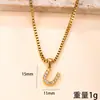 Pingente Único Cruzamento de Fronteiras Novo Joia de Aço Inoxidável Cravejada de Diamantes Colar com 26 Letras Fashionable High-End Acessórios de Joias DIY