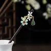 Horquilla Antigua de Imitación de Sándalo de Alta Calidad Broche Elegante para el Cabello Borla de Madera Accesorios para el Cabello Paso a Paso Hanfu Cheongsam
