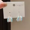 Pendientes Anchos Vintage en Forma de U con Gota de Aceite Moda Francesa Pendientes Geométricos Simples Pendientes de Nicho de Alta Gama para Mujer