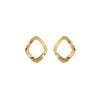 Pendientes geométricos de metal con diseño irregular, estilo retro, sencillo, estilo europeo y americano, elegantes y femeninos.