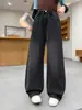 Jeans Retrô Feminino Calça Larga Reta de Perna Larga 2026 Primavera Verão Novo Outono Inicial Calças Longas Casuais Estilo Cowboy Americano
