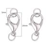 Acessórios para joias DIY comumente usados fecho lagosta de liga de alta qualidade 12mm fivela de pulseira colar combinação de anel único atacado