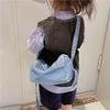 Bolsa Transversal Jeans Estilo Coreano Moda Boy Pequena Bolsinha Estilosa Girl Bolsa de Ombro Viagem Bolsa de Acessórios Embutida