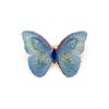 Novo broche simples de borboleta elegante estilo nacional bordado em tecido duas cores com incrustação de diamante acessório de pino para roupas femininas all-match