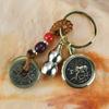 Metal Latão Dinheiro dos Cinco Imperadores Keychain dos Doze Signos Estacionamento de Dinheiro Giratório Pingente Estilo Nacional Transfronteiriço Presente Atacado