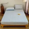 2026 Nuevo Algodón Puro Hilo Teñido Algodón Lavado Artículo Individual Sábana Ajustable Sábana Ajustable Individual Funda de Almohada Juego de Tres Piezas