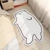 Tapete de Quarto com Tema de Gato de Desenho Animado Transfronteiriço, Absorvente de Água, Antiderrapante, Feito de Faux Cashmere, Resistente ao Desgaste e à Sujeira