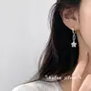 Pendientes de Plata de Ley S925 Nalan Hielo Triturado Pentagrama Exquisitos Simples Estilo Ins Diseño de Nicho Accesorios para Orejas M07966
