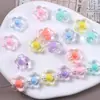 Cuentas de Flor Transparente de Cinco Pétalos con Agujero Recto para Joyería DIY, Pulseras Hechas a Mano, Accesorios para el Cabello, Cadenas para Teléfono, Accesorios para Mujer al por Mayor