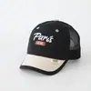 Sombrero de verano para niños, gorra de malla, gorra de béisbol con protección solar, bloque de color con letra 1896, refrescante, gorra unisex para bebé, comercio exterior