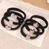 Ins Coreano Simple Alta Elasticidad Sin Costuras Negro Cuatro en Uno Banda de Goma Diadema para el Cabello Cinta para el Cabello Accesorios para el Cabello Venta al por Mayor