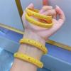 Nueva Pulsera de Oro Arena Vietnamita para Mujer Pulsera de Esmalte de Seda Hueca Moda Elegante Para Todo Joyería de Boda Pulsera