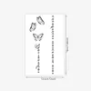 Pegatina de tatuaje de mariposa para columna vertebral portuguesa, estilo ins, de alta gama, impermeable, duradera, patrón de línea de texto en la espalda