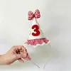 Presente de aniversário infantil: Faixa de cabelo de bolo de morango, faixa de cabelo de desenho animado fofa para meninas, faixa de cabelo de bebê, não aperta a cabeça, acessório de cabelo para menininha