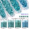 Juego de degradado para decoración de uñas con láser, plata, diamante, purpurina, lentejuelas, saffin, 123 mm, esmalte de uñas mixto, joyería