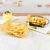 Nova Cesta de Aço Inoxidável para Batatas Fritas Decoração de Nugget de Frango Armazenamento Cesta de Lanches Comida Cesta Frita Cesta de Batatas Fritas