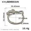Lazo Gato Gatito Broche de Resorte Lindo Aleación Hecho a Mano Accesorios DIY Cabeza de Gato Versátil Broche Colgante Llavero