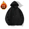 Sudaderas con capucha para otoño e invierno, directas de fábrica para exportación, con estilo europeo y americano, diseño casual y simple, colores lisos, versátiles y cómodas para usar en capas, y un diseño popular