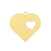 Colgante de Acero Inoxidable en Forma de Corazón Accesorios para Joyería DIY Corazón Hueco con Pedrería Combinación de Amor Collar Pulsera Dijes