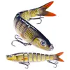 Conjunto de 3 Iscas Artificiais Transfronteiriças, 13,4 cm, 18g, Iscas de Pesca Multi-Seção, Iscas Biônicas de 8 Seções, Iscas de Afundamento, Equipamento de Pesca para Arremesso de Longa Distância