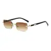 Gafas de Sol Unisex de Alta Gama Europeas y Americanas Transfronterizas, Gafas sin Montura, Gafas de Conductor con Montura Cuadrada para Conducir