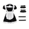 Conejo sucio lindo retro hueco sin espalda falda corta sirvienta sirvienta cuello sweetheart cheongsam Pequeño Chef uniforme lindo cos