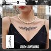 Pegatina de tatuaje de mariposa, sexy, súcubo, a base de hierbas, resistente al agua, de larga duración, para el vientre y la espalda, reflectante, para mujer, simulación de jugo.