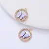 Acessórios de joias DIY Amazon Moda joias de borboleta com diamante e óleo pingando acessórios DIY acessórios de joias de liga acessórios