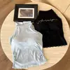 Camisola de encaje con pedrería estilo retro americano para mujer, nuevo modelo de verano 2026 con copas, top exterior ajustado