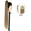 Cinta Mágica de Comercio Exterior Cola de Caballo Recta Cola de Caballo Rizada Peluca para Mujeres Seda Mate de Alta Temperatura Extensión de Cabello Largo Recto Peluca de Cola de Caballo en Stock