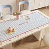 Jogo americano estilo creme para mesa de jantar, à prova d'água e de óleo, toalha de mesa para café sem lavagem, couro de alta qualidade, protetor de bancada de PVC isolante térmico