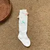 Calcetines para Niñas, Calcetines de Malla Finos de Verano, Calcetines Dulces de Media Pantorrilla para Niños con Lazo, Calcetines para Bebés