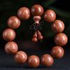 Pulsera de cuentas de pera de hierba africana erizo sándalo rojo 2.0 pulsera de flor de Birmania rosario atado a mano para hombres y mujeres fabricantes de cuentas