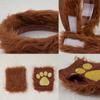 Disfraz de animal de Halloween con diadema de pelo de león de peluche, guantes y cola, accesorios de actuación para niños pequeños