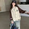 Ropa exterior de otoño para niñas 2026 nuevo estilo casual holgada y elegante chaqueta de béisbol para niños medianos y grandes, top deportivo para estudiantes de primavera y otoño