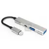 Base de Expansión Lateral USB Extensor Cuatro en Uno Multifunción Hub Otg Adecuada para Portátil Apple Tipo C