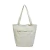 Bolsa de lona bordada de grande capacidade para mulheres, nova coleção outono 2026, bolsa tote estilosa e atraente, bolsa de ombro simples e casual