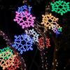 Lámpara Luminosa de Estrella de Cinco Puntas para Exterior Lámpara con Forma de Patrón de Luna Copo de Nieve Impermeable Alumbrado Público Colgante de Vacaciones Lámpara Decorativa para Árbol